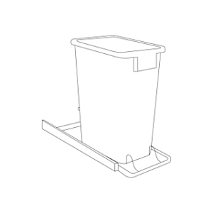 Add-on - Trash Can Slider with 1 basket