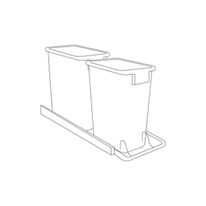 Add-on - Trash Can Slider with 2 baskets