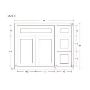 Width 36" | Height 32.5" | Depth 21"