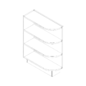 9" Three Shelves