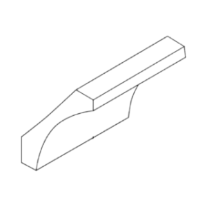 Molding - Curved Crown Molding; 2-1/2"W x 96"L