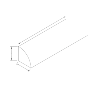 Molding - Quarter Round Molding 3/4"W x 5/8"D x 96"H