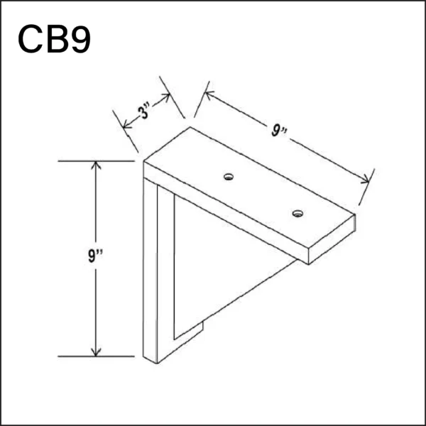 Simple Corbel 3" x 9" x 9"