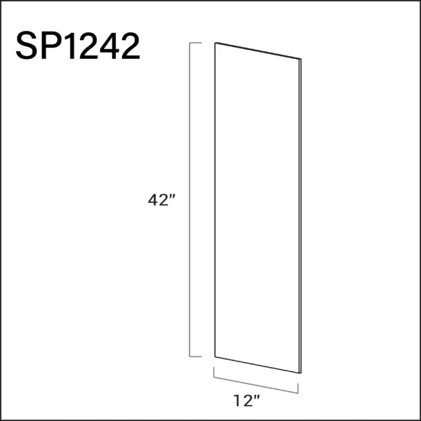 Wall Skin Panel 1/4" x 42" x 15" - Side Finish of the Wall Cabinet