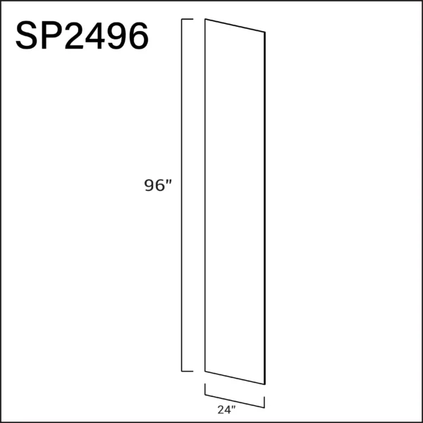 Pantry Skin Panel 1/4" x 96" x 23 1/4" - Side Finish of the Pantry